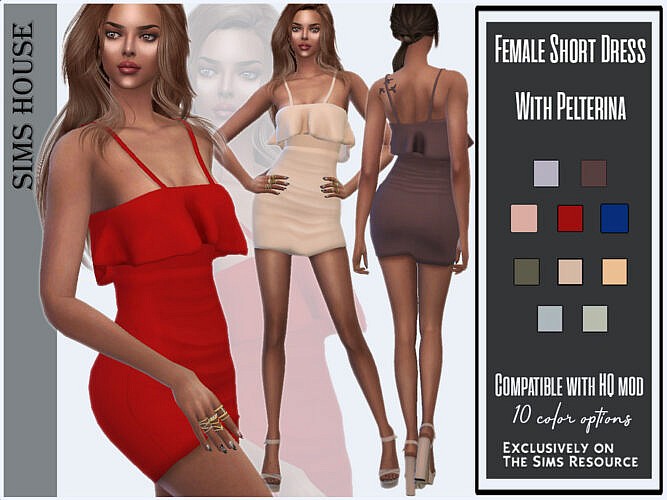 Short Dress With Pelterina By Sims House