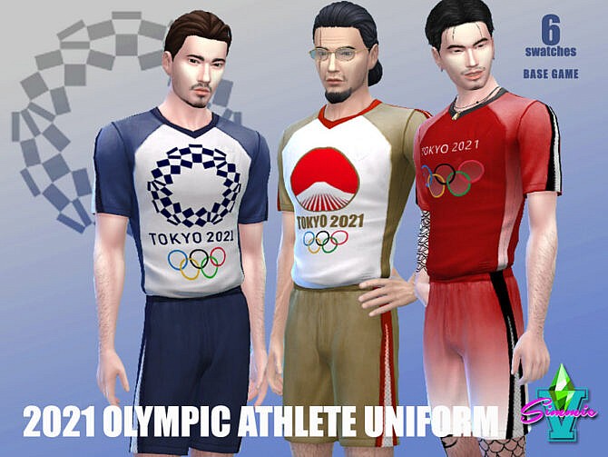 Sims 4 2021 Olympic Athlete Outfit by SimmieV at TSR