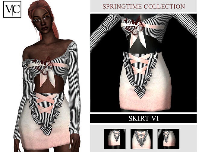 Sims 4 SpringTime Collection Skirt VI by Viy Sims at TSR