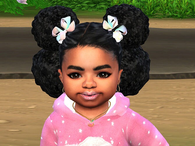 Sims 4 Puffy Peek A Boo Hairstyle by drteekaycee at TSR