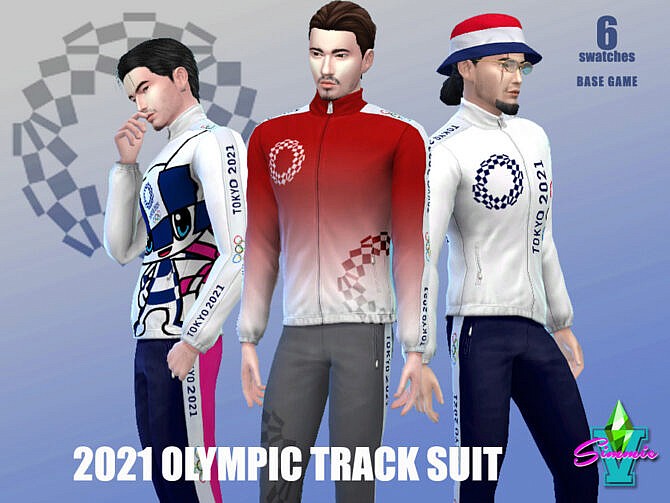 Sims 4 2021 Olympic Track Suit by SimmieV at TSR