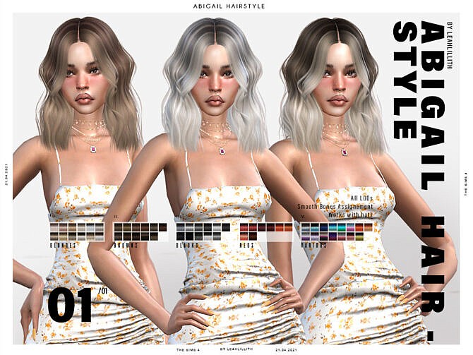Sims 4 Abigail Hairstyle by Leah Lillith at TSR