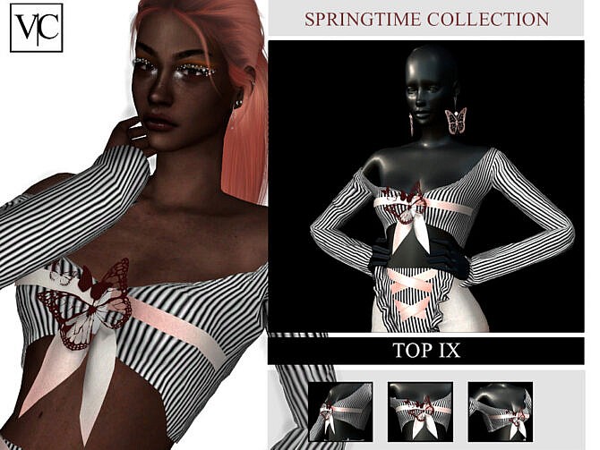 Sims 4 SpringTime Collection Top IX by Viy Sims at TSR