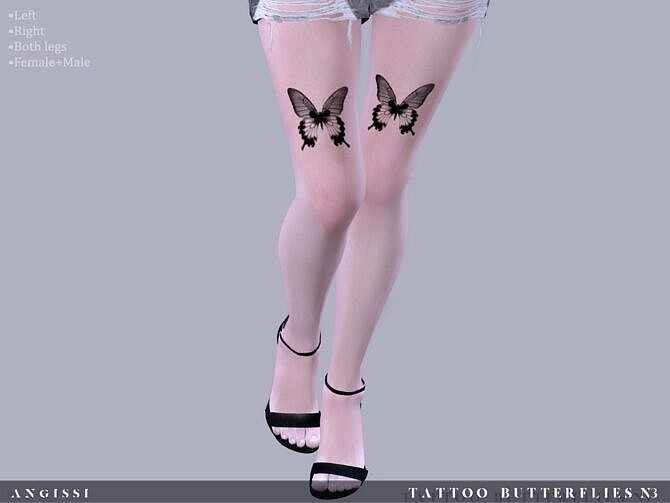 Sims 4 Butterflies n3 Tattoo by ANGISSI at TSR