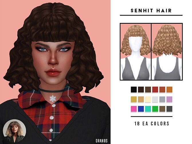 Sims 4 Senhit Hair by OranosTR at TSR
