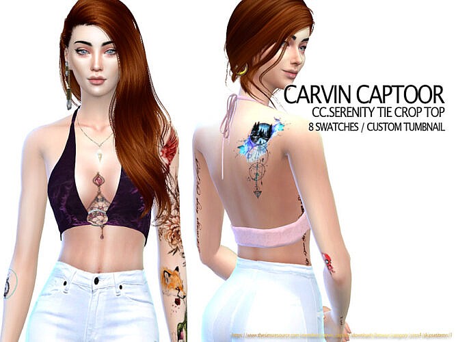 Serenity Tie Crop Top By Carvin Captoor