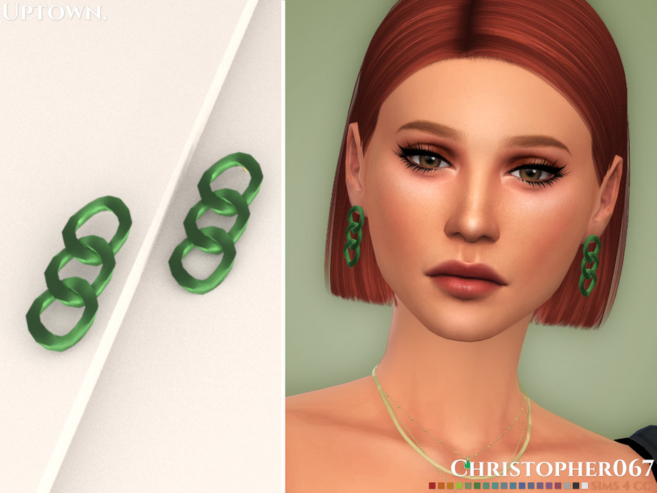 Uptown Earrings by Christopher067 at TSR » Sims 4 Updates