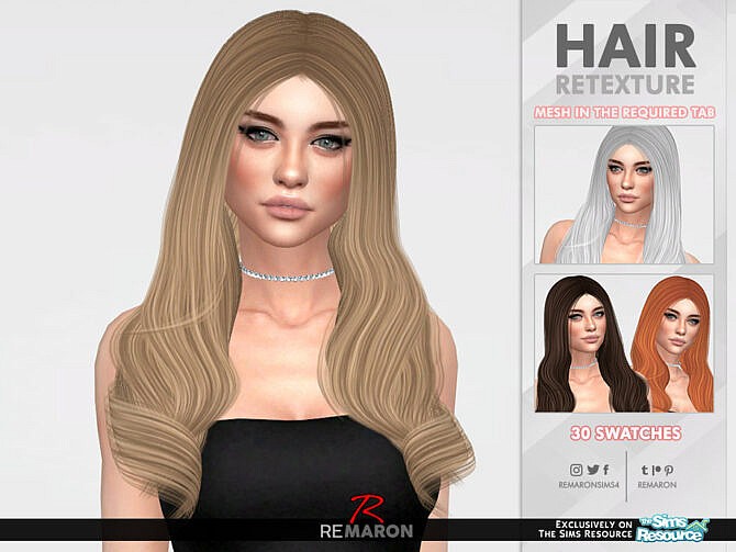 Sims 4 Queens Layer Hair Retexture by remaron at TSR