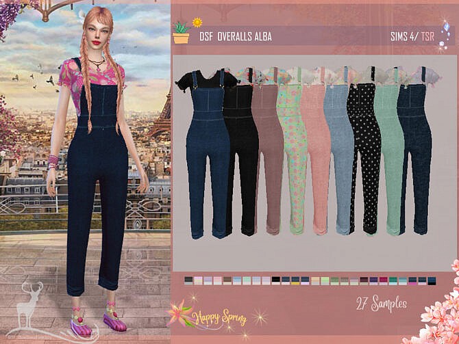 Sims 4 DSF OVERALLS ALBA by DanSimsFantasy at TSR