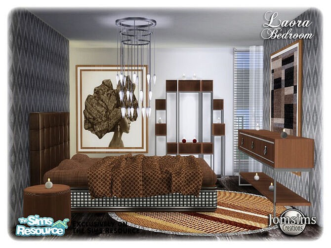 Sims 4 Laora bedroom by jomsims at TSR