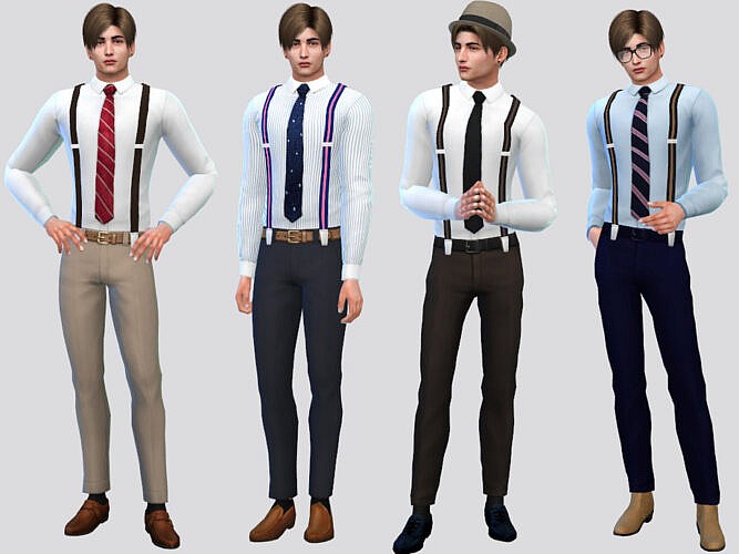 Leone Suspender Shirt By Mclaynesims