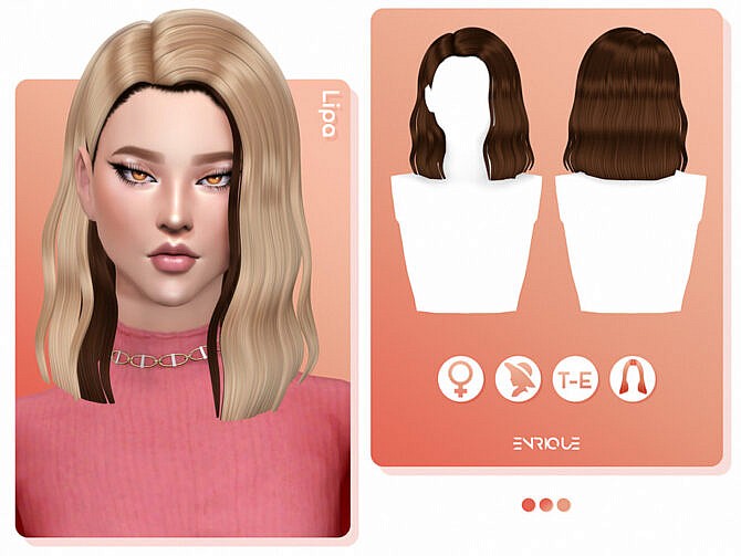 Sims 4 Lipa Hairstyle by EnriqueS4 at TSR