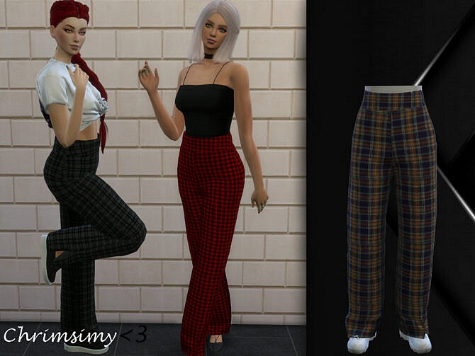 Sims 4 Straight Pants by chrimsimy at TSR