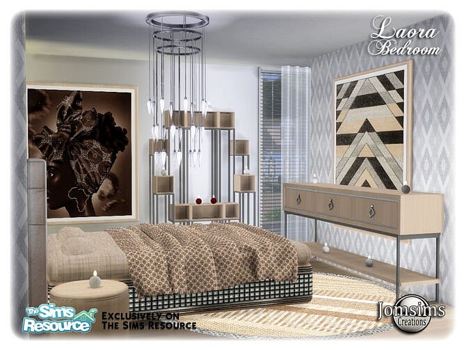 Sims 4 Laora bedroom by jomsims at TSR