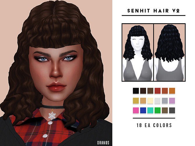 Sims 4 Senhit Hair V2 by OranosTR at TSR