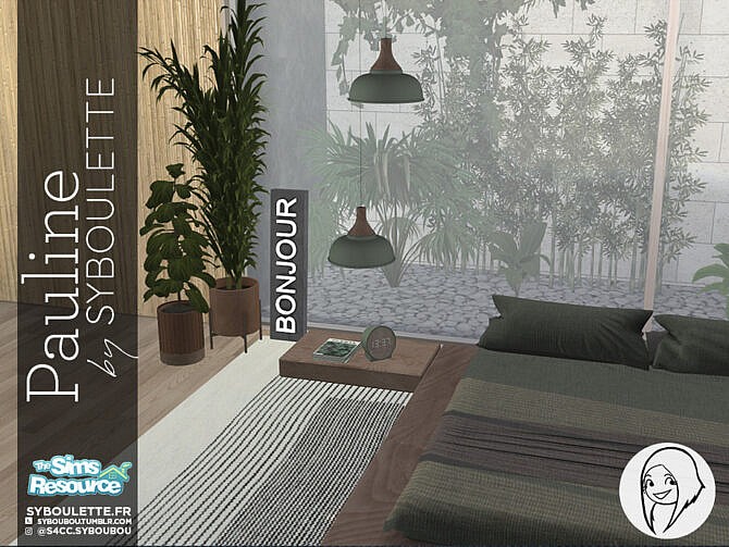 Sims 4 Pauline bedroom set by Syboubou at TSR