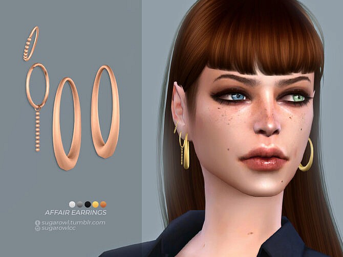 Sims 4 Affair earrings by sugar owl at TSR