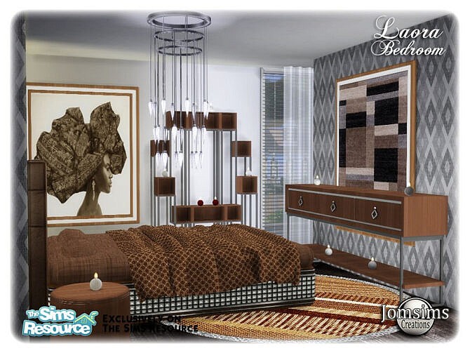 Sims 4 Laora bedroom by jomsims at TSR