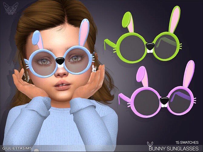 Sims 4 Bunny Sunglasses For Toddlers by feyona at TSR