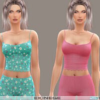 Ribbed Lace-trim Cami By Ekinege