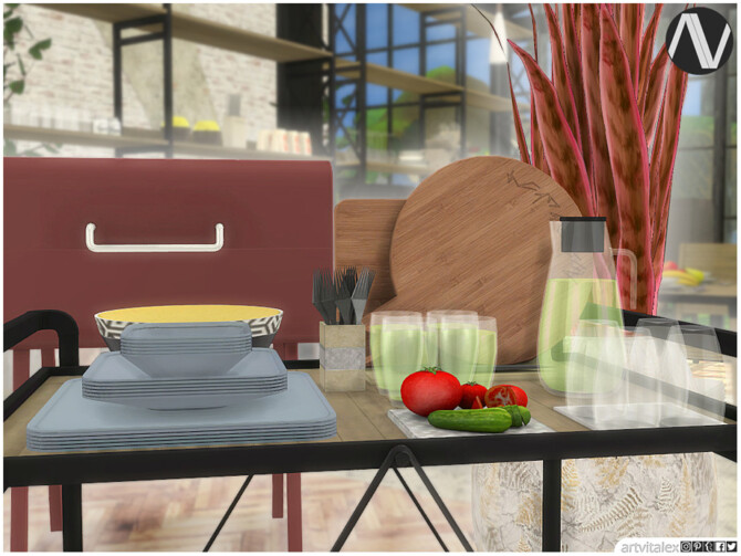 Sims 4 Tyler Outdoor Dining Extra by ArtVitalex at TSR