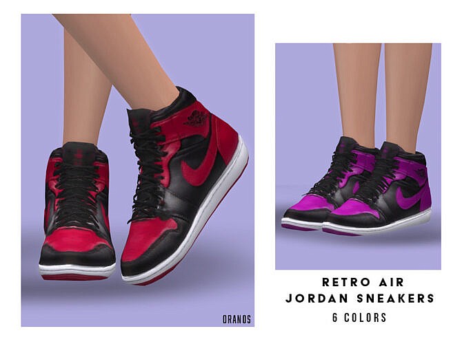 Retro Air Jordan Sneakers F By Oranostr At Tsr » Sims 4 Updates EBD