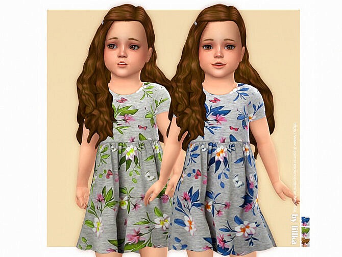 Sims 4 Elodie Dress by lillka at TSR