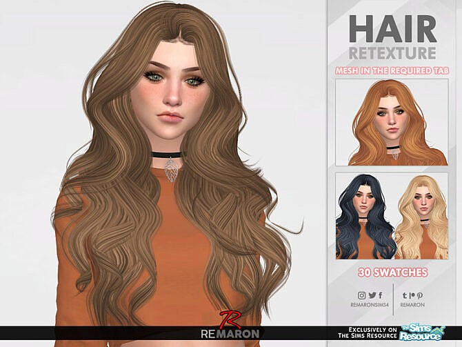 Sims 4 Persephone Hair Retexture by remaron at TSR