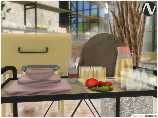 Sims 4 Tyler Outdoor Dining Extra by ArtVitalex at TSR