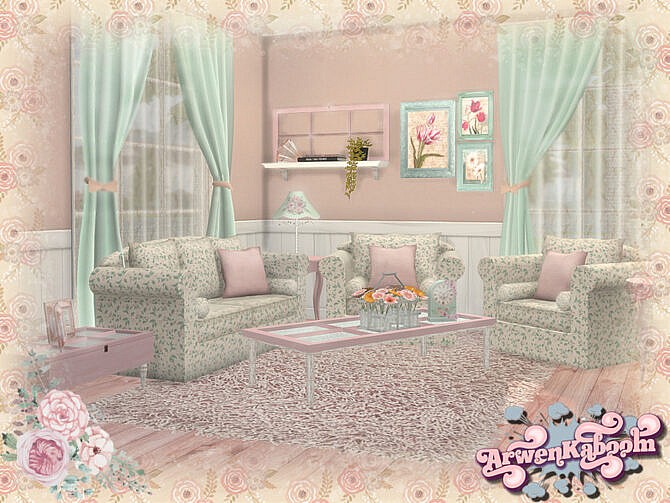 Sims 4 Abby Livingroom by ArwenKaboom at TSR