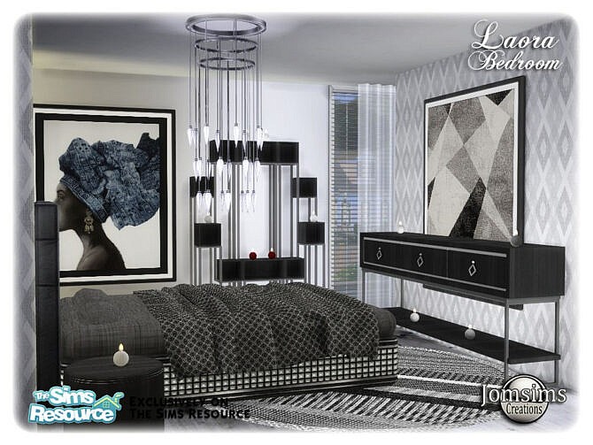 Sims 4 Laora bedroom by jomsims at TSR