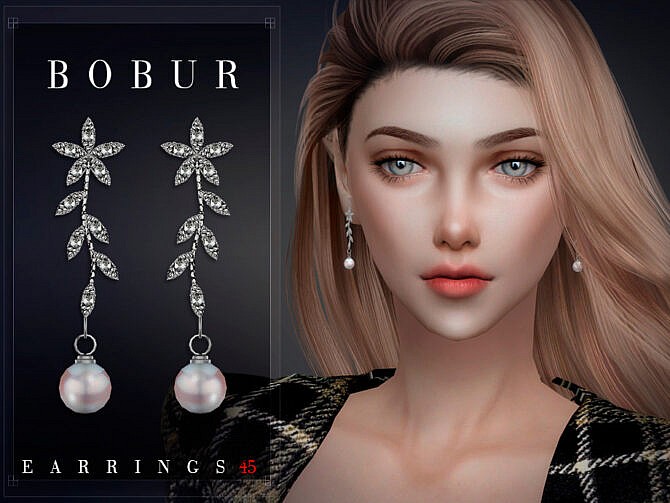 Sims 4 Earrings 45 by Bobur3 at TSR