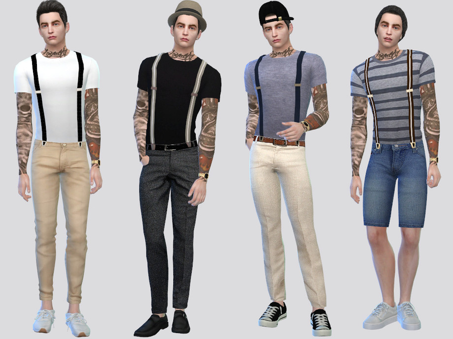 Presley Suspender Tee by McLayneSims at TSR » Sims 4 Updates