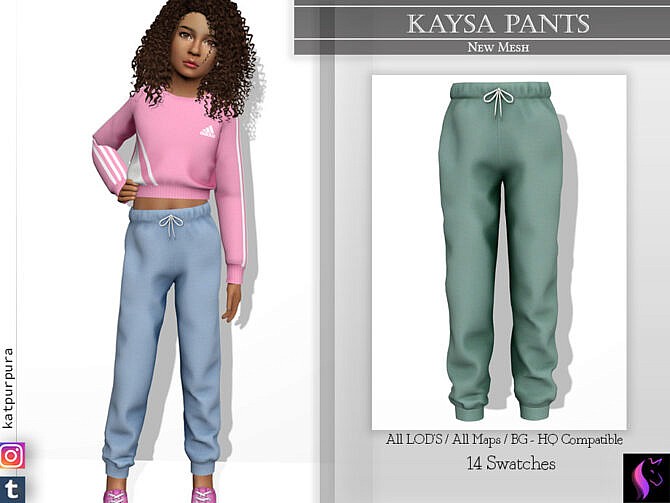 Sims 4 Kaysa Pants by KaTPurpura at TSR
