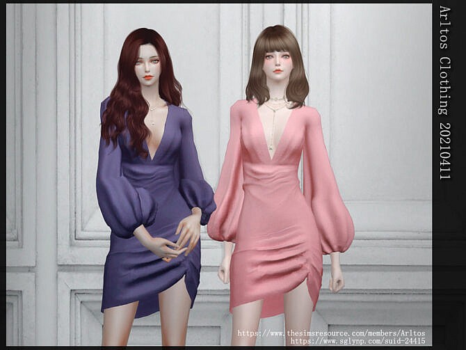 Sims 4 Dress 20210411 by Arltos at TSR