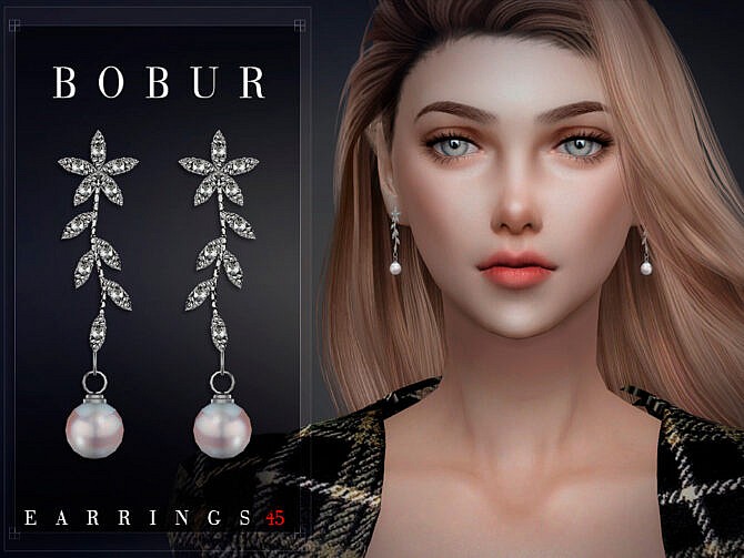 Sims 4 Earrings 45 by Bobur3 at TSR