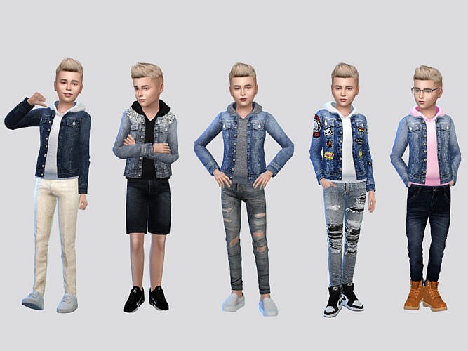 Bon Denim Hoodie Jacket Boys By Mclaynesims