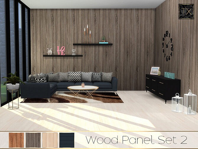 Sims 4 TX   Wood Panel Set 2 by theeaax at TSR