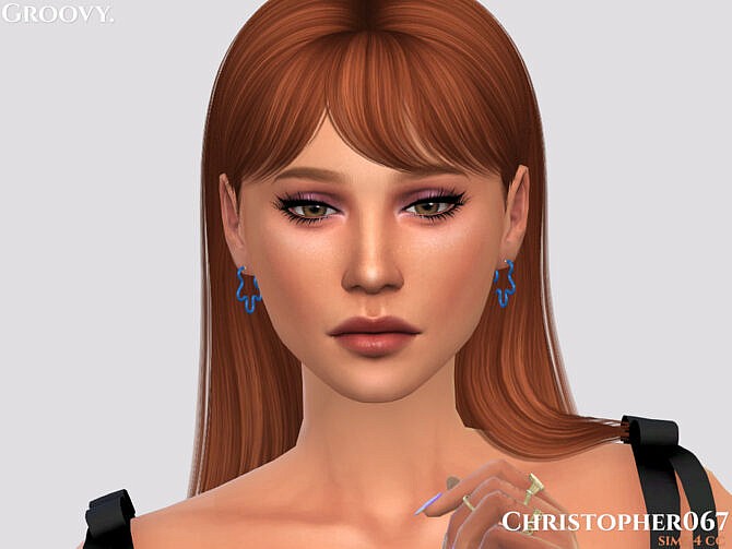 Sims 4 Groovy Earrings by Christopher067 at TSR