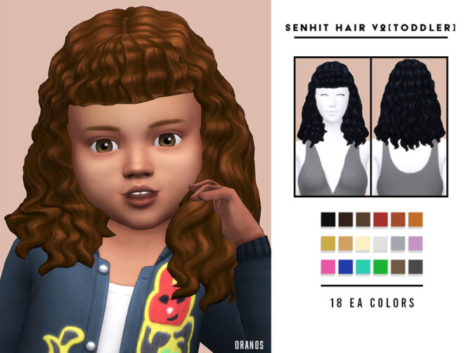 Sims 4 Senhit Hair V2 [Toddler] by OranosTR at TSR