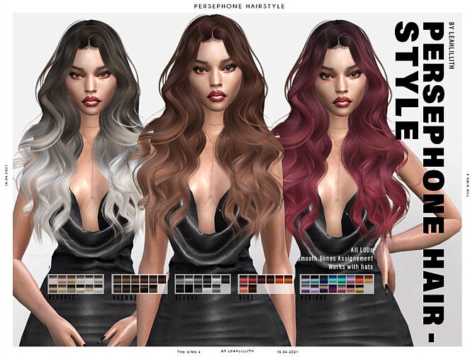 Sims 4 Persephone Hairstyle by Leah Lillith at TSR