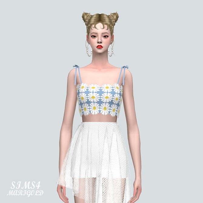 Sims 4 Flower Lace Crop Top A 7 at Marigold