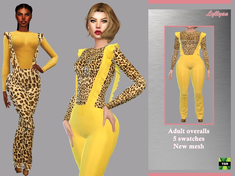 Sandra overalls by LYLLYAN at TSR » Sims 4 Updates