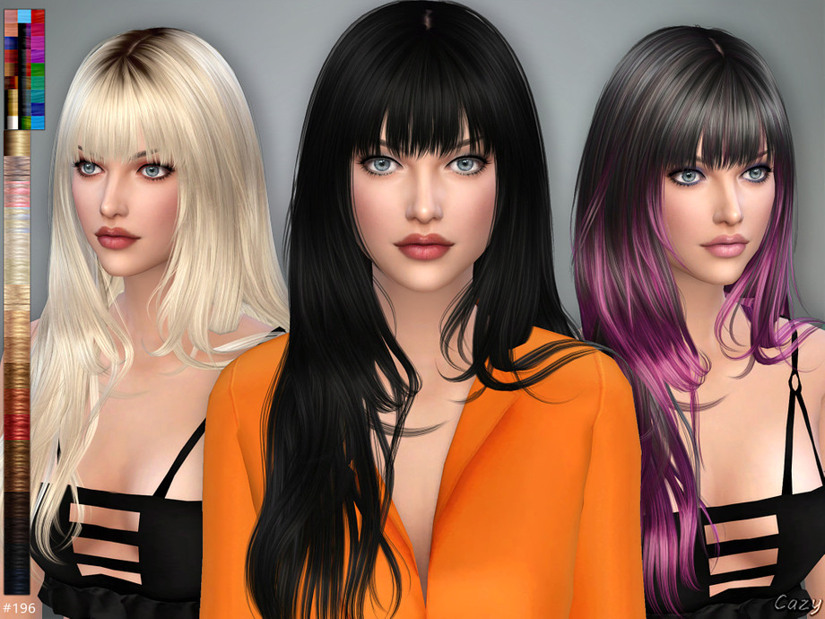 2. The Sims Resource: Purple and Blue Hair - wide 4