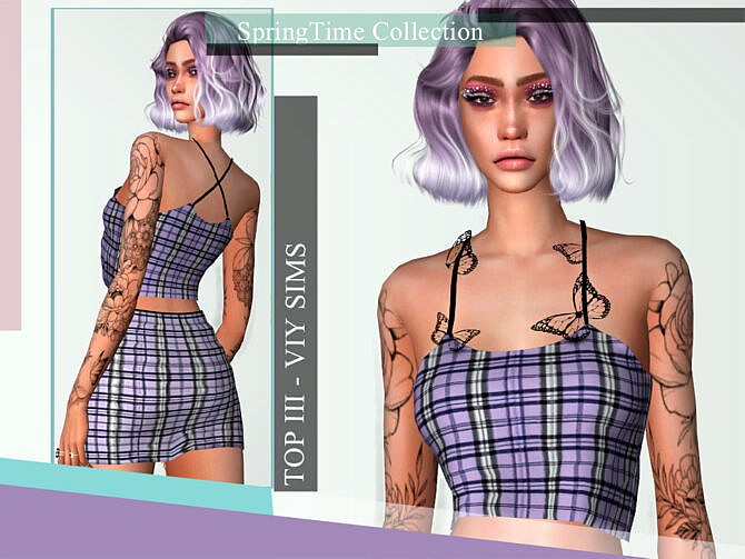 Sims 4 SpringTime Collection Top III by Viy Sims at TSR
