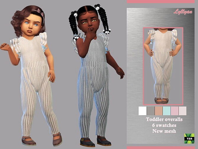 Sims 4 Toddler overalls Dalila by LYLLYAN at TSR