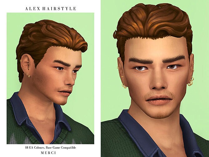 Sims 4 Alex Hairstyle by Merci at TSR