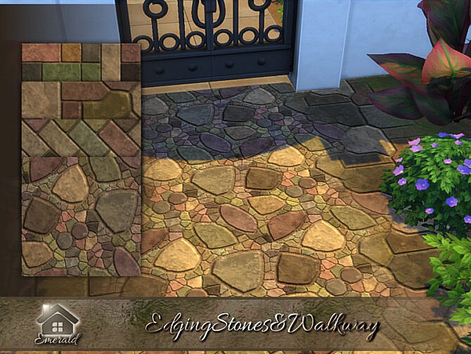 Sims 4 Edging Stones & Walkway by emerald at TSR