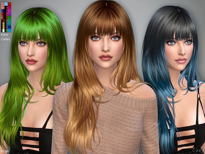 Sims 4 Aliza Female Hairstyle by Cazy at TSR