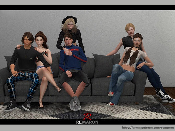 Sims 4 Group Pose November Offer Part 02 by remaron at TSR
